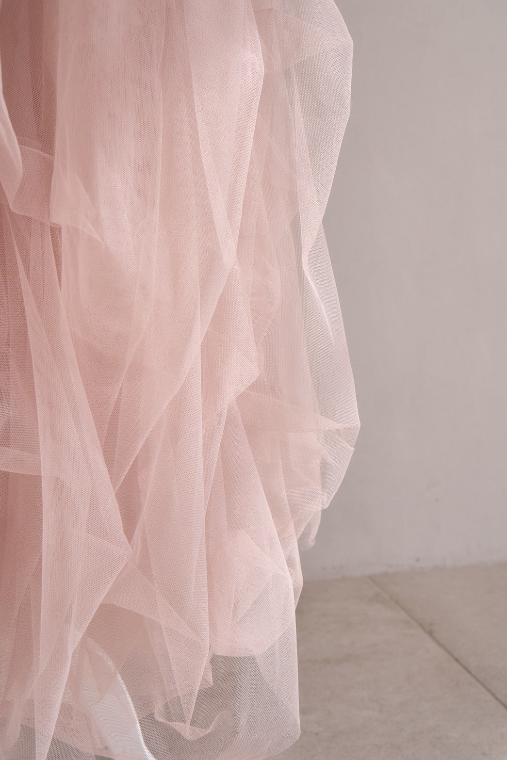 drape ribbon tulle skirt