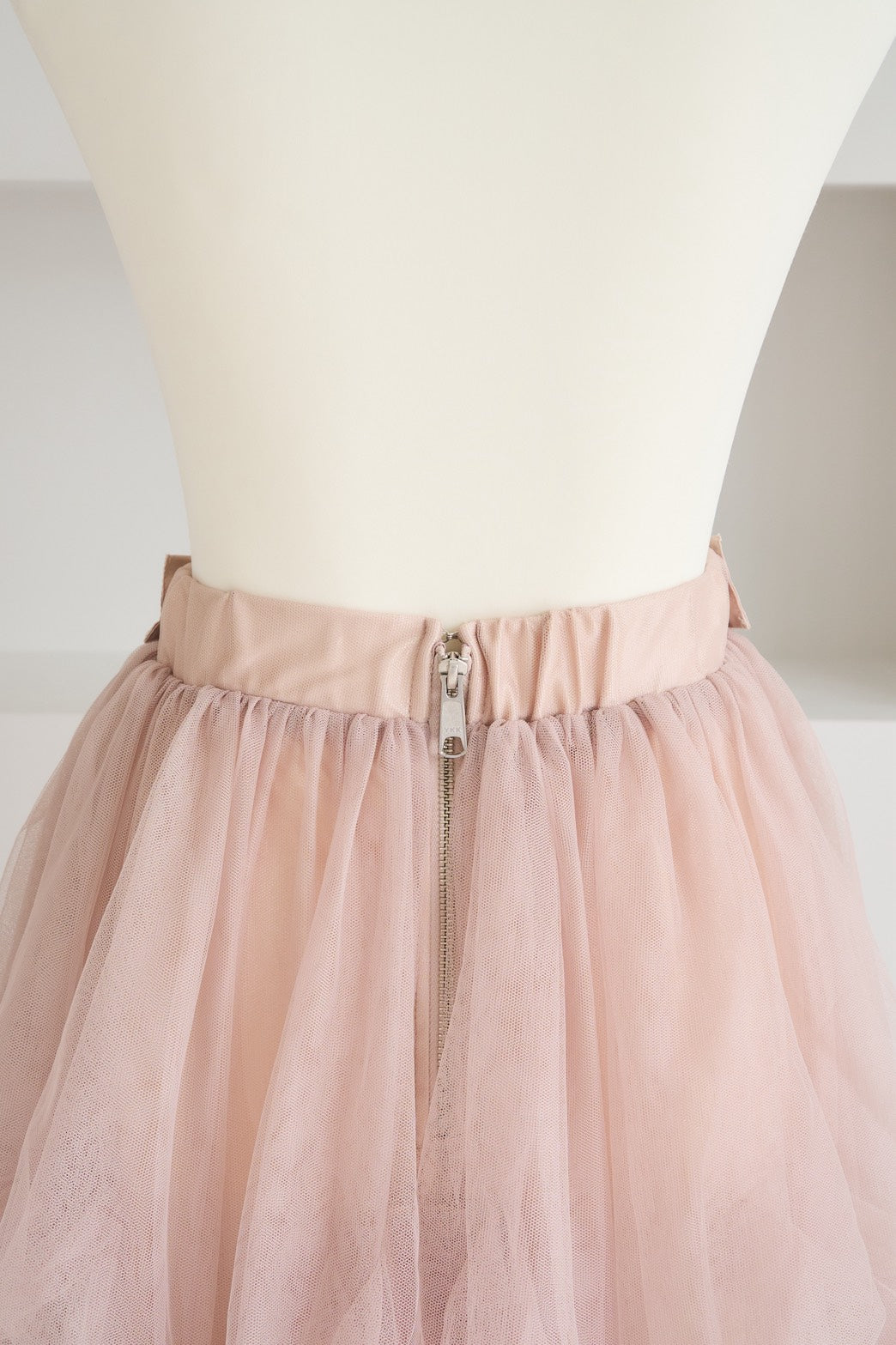 drape ribbon tulle skirt