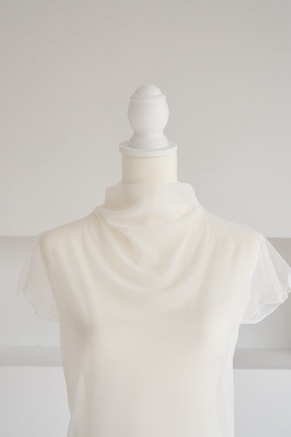 soft veil sheer tops