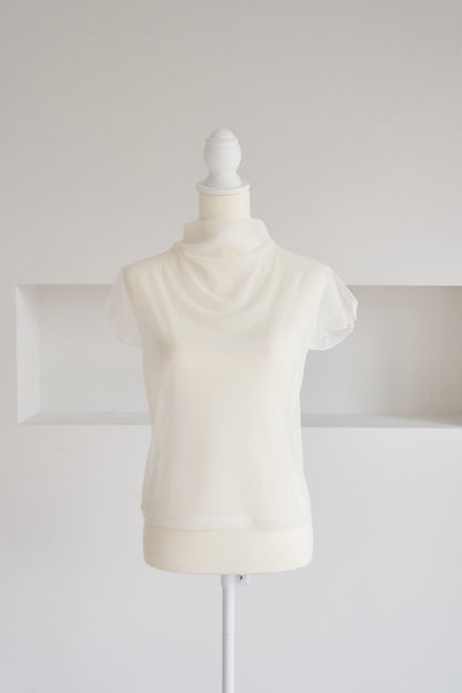 soft veil sheer tops