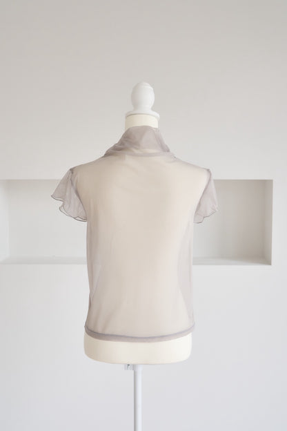 soft veil sheer tops