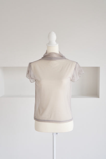 soft veil sheer tops