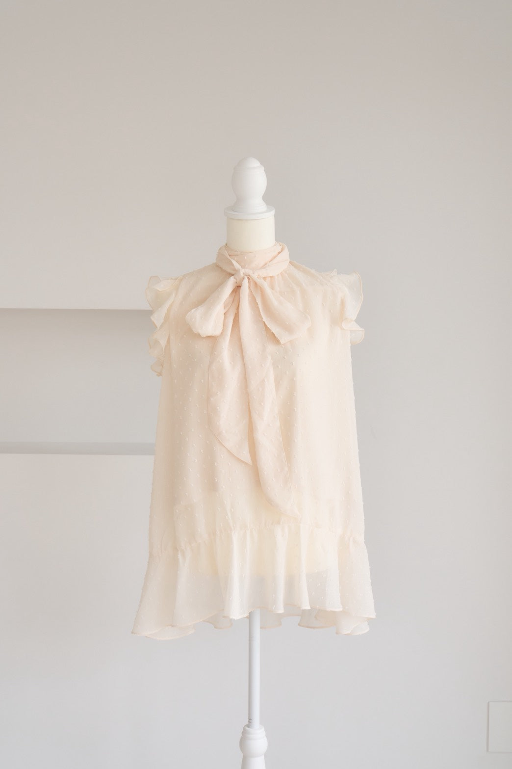dot sheer blouse