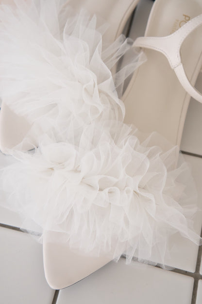 volume tulle sandal