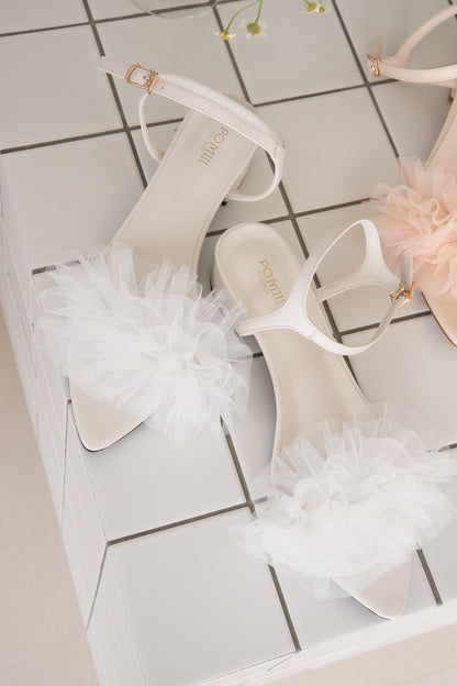 volume tulle sandal