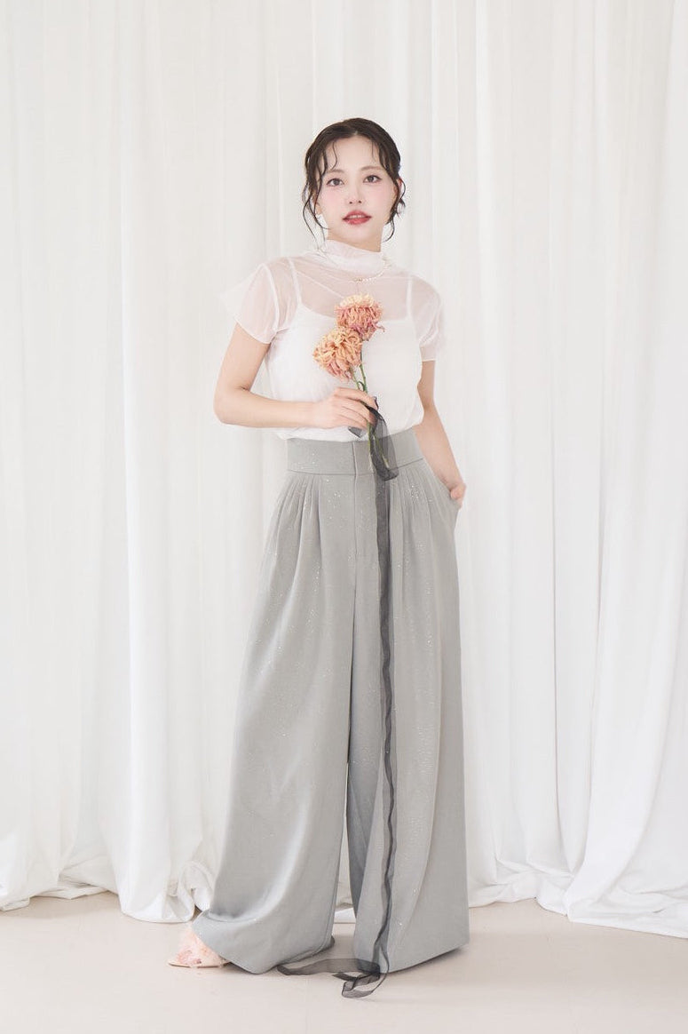 glitter high waist pants