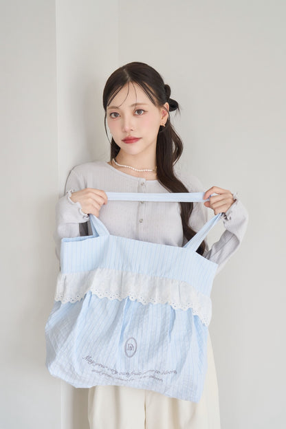 frill tote bag