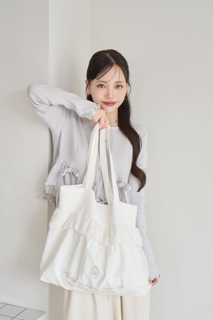 frill tote bag