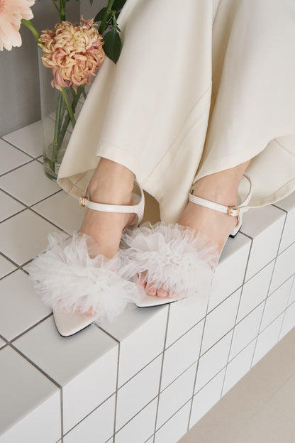 volume tulle sandal