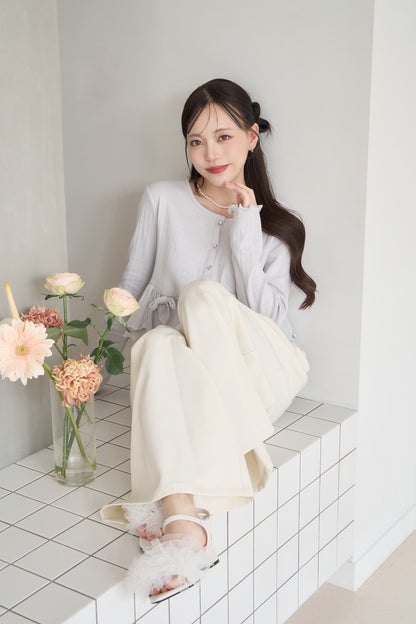 volume tulle sandal