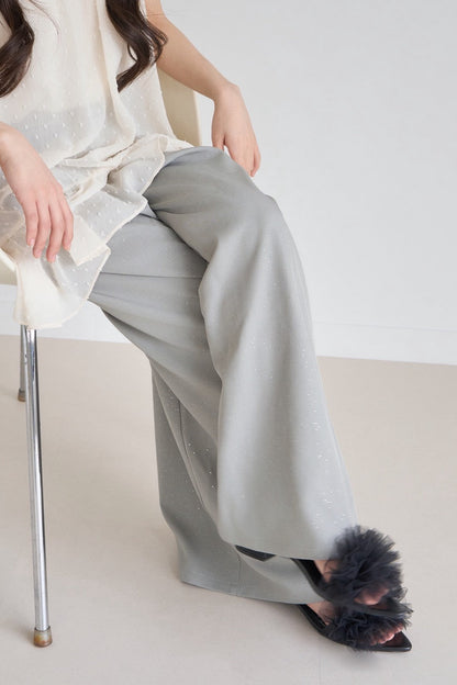 glitter high waist pants