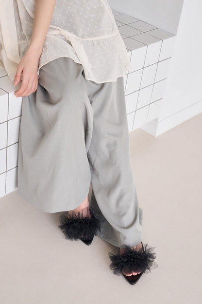 volume tulle sandal