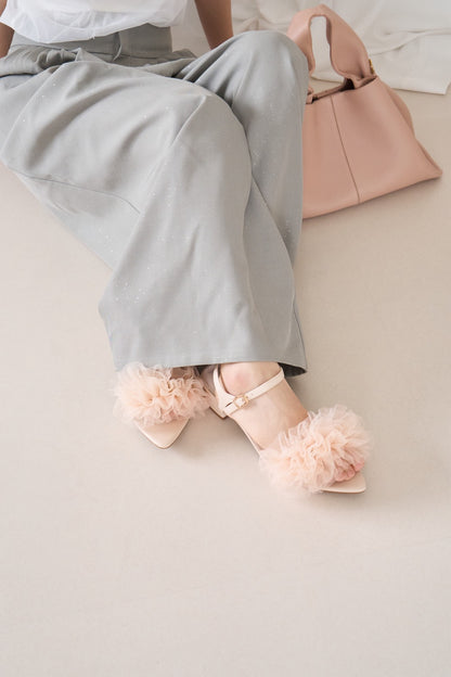 volume tulle sandal