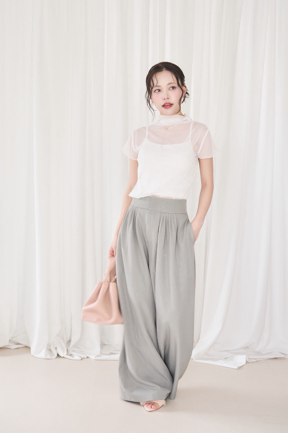 soft veil sheer tops