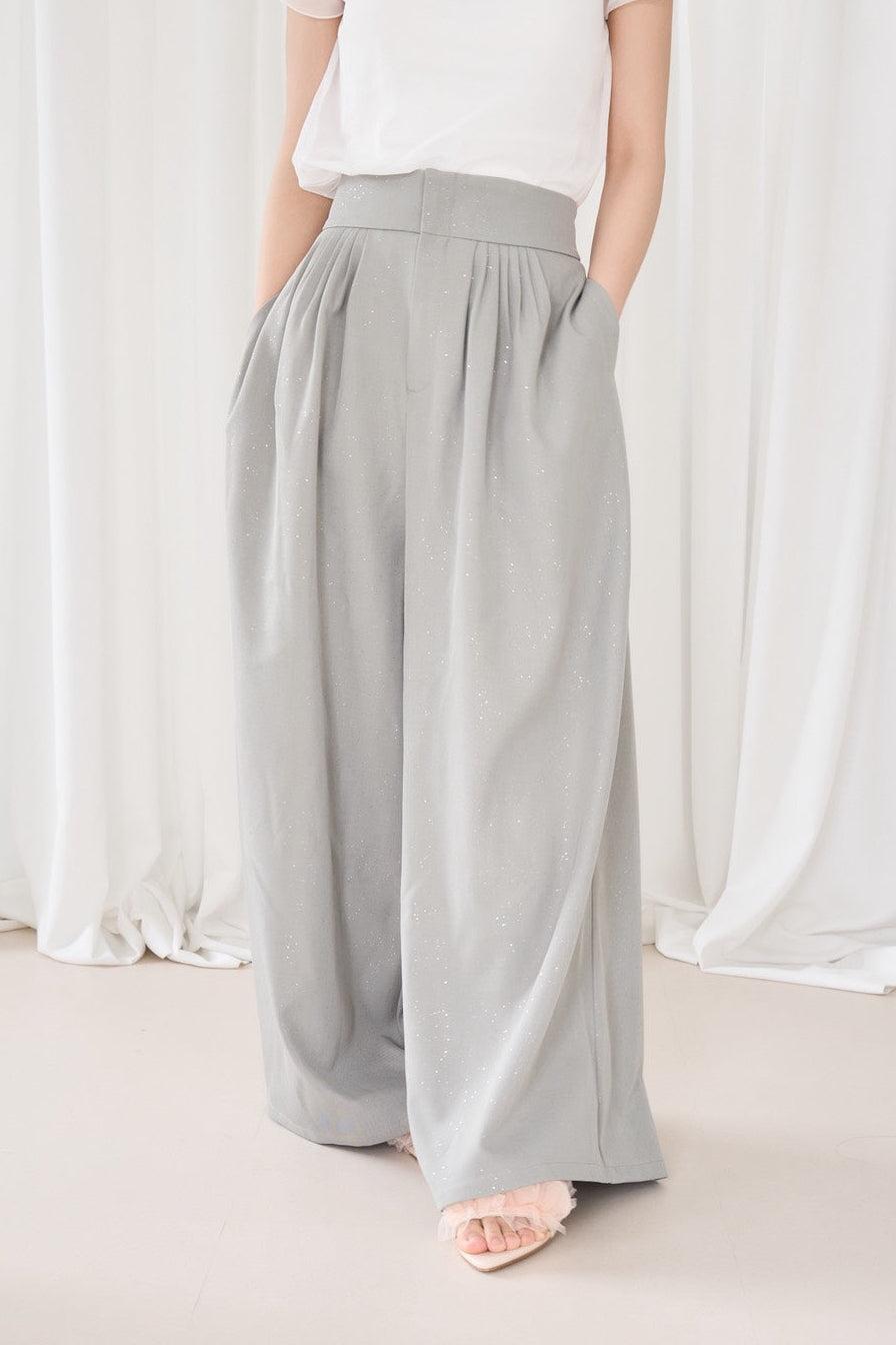 glitter high waist pants
