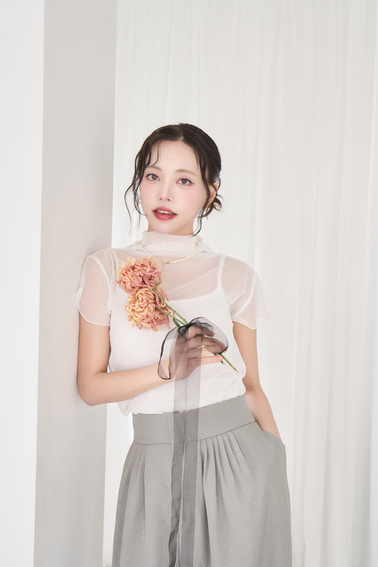 soft veil sheer tops