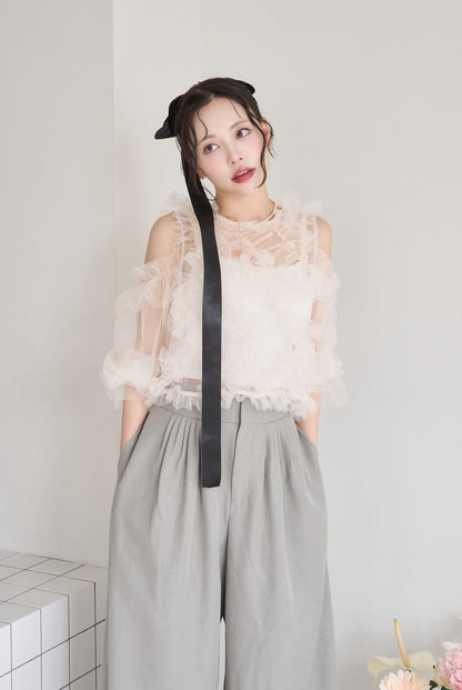 glitter high waist pants
