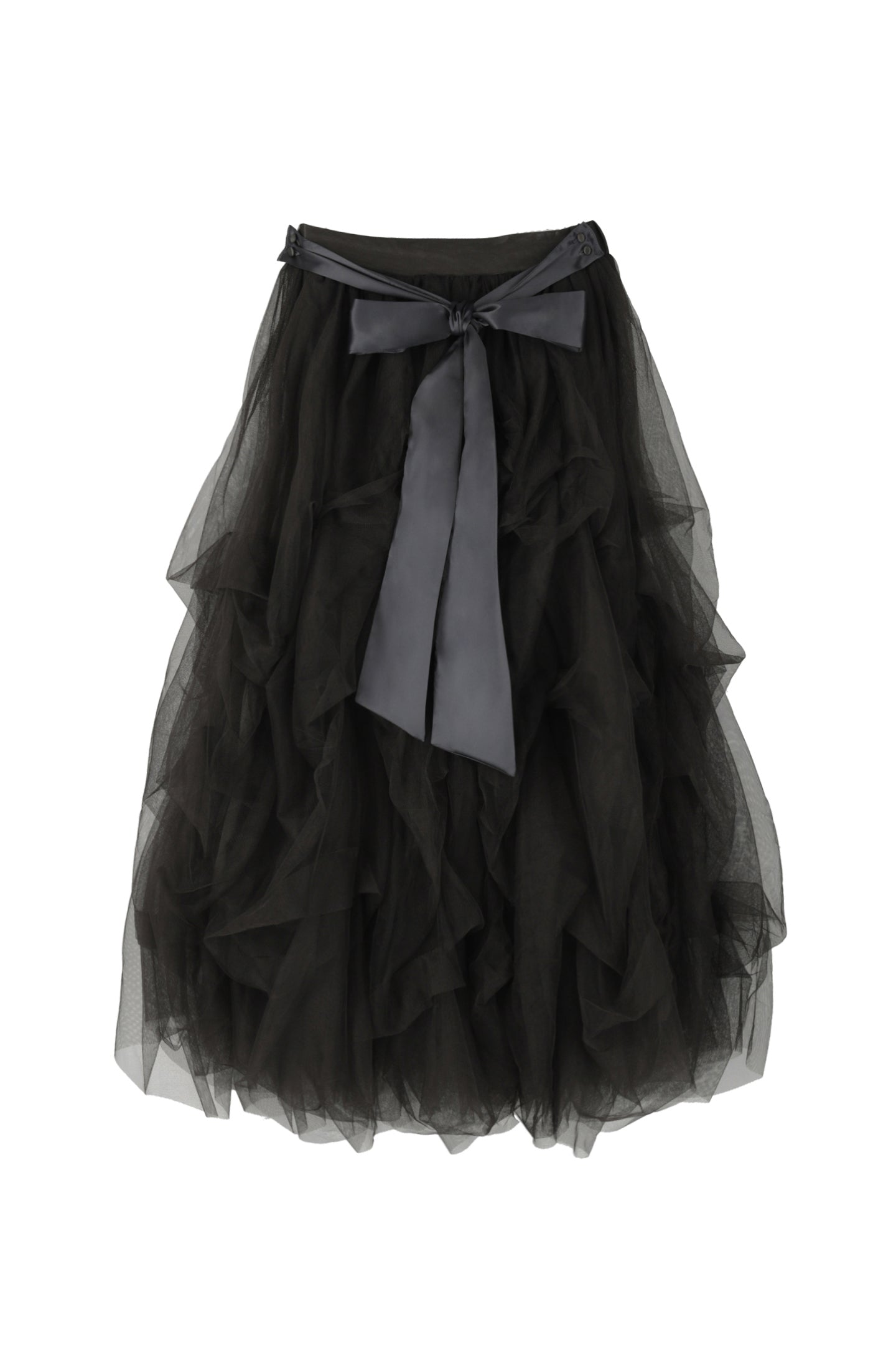 drape ribbon tulle skirt