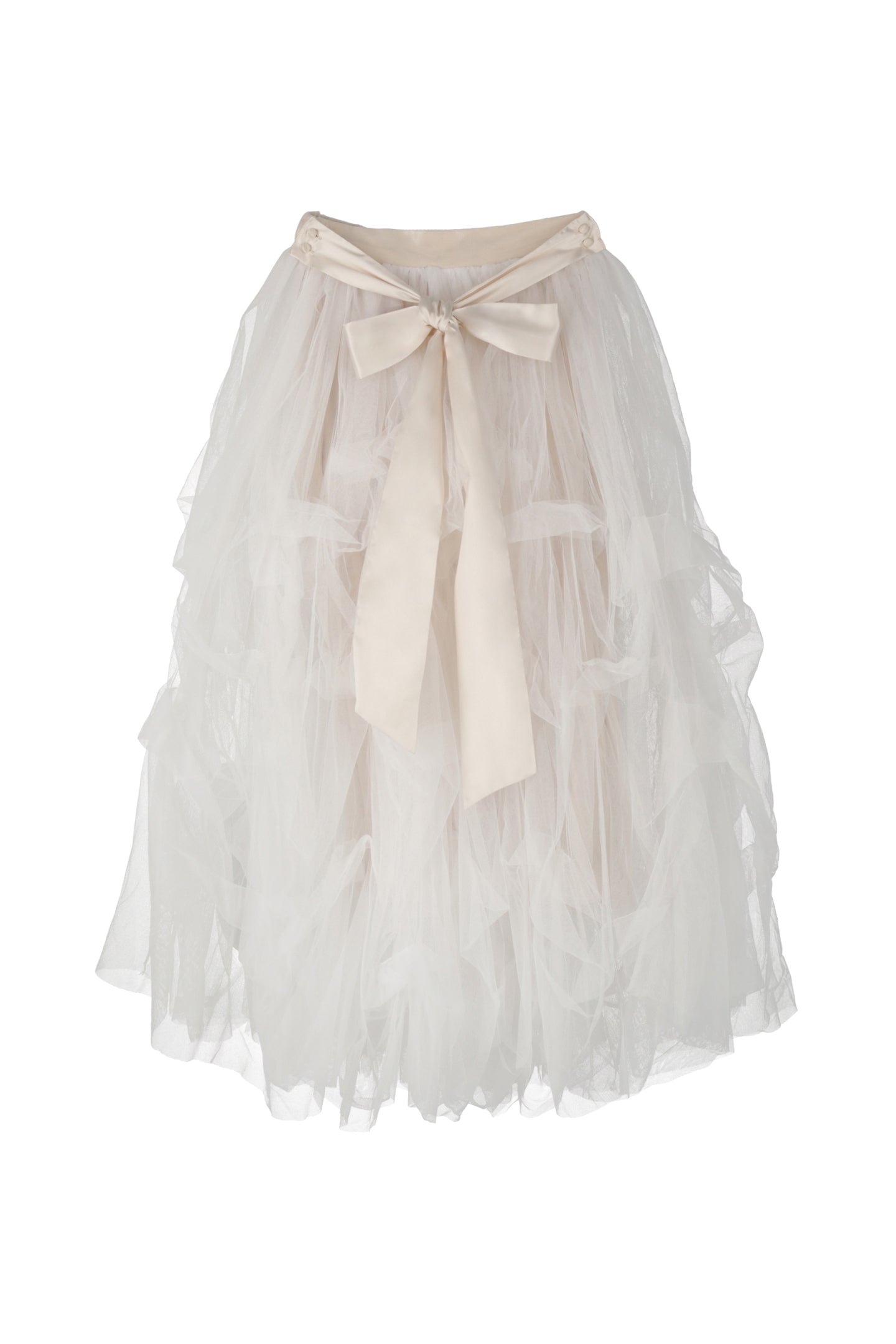 drape ribbon tulle skirt | POMIII PARTAGE