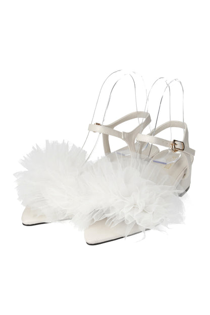 volume tulle sandal