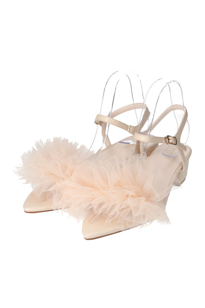 volume tulle sandal